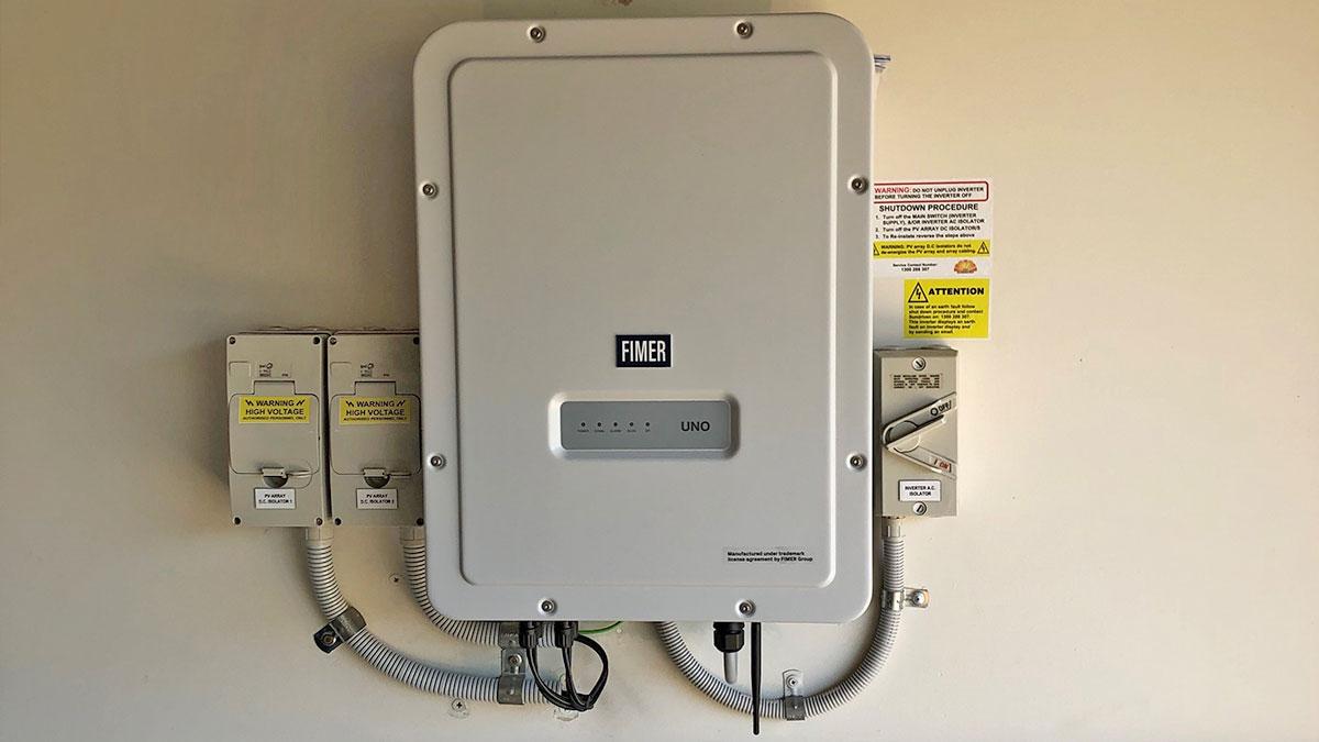 Donated FIMER UNO Inverter on Ollie's house
