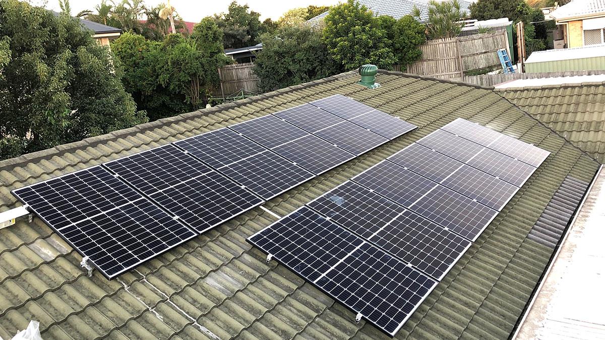 Donated solar panels on Ollie's house